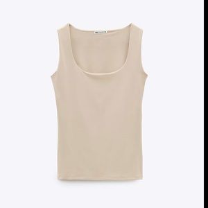 Zara Wide-Strap Stretch Tank